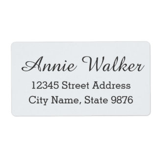 Modern Custom Shipping Label - Clear Snow White