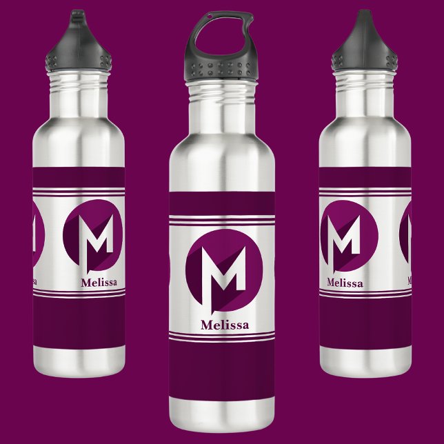 Modern Custom Stylish Name Monogram Letter (M) 710 Ml Water Bottle (Creator Uploaded)