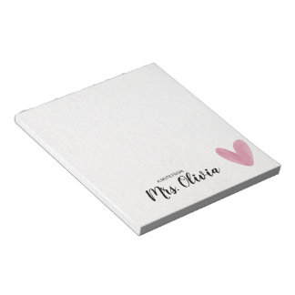 Modern Custom Teacher Desk Notepad