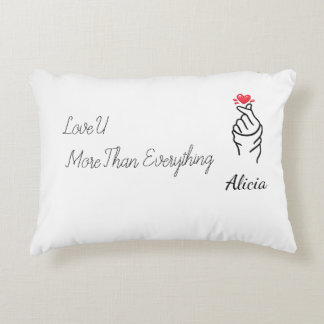 Modern Custom Text Personalised Accent Pillow 