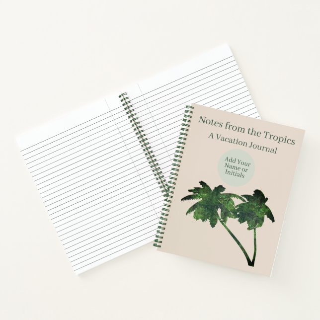 Modern Custom Tropical Vacation Journal  (Inside)