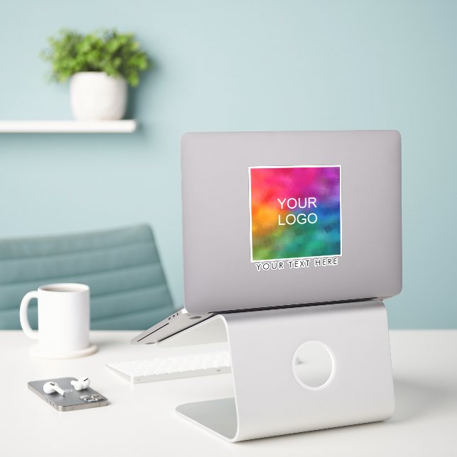 Modern Custom Upload Business Logo Here Laptop (Laptop On Desk)