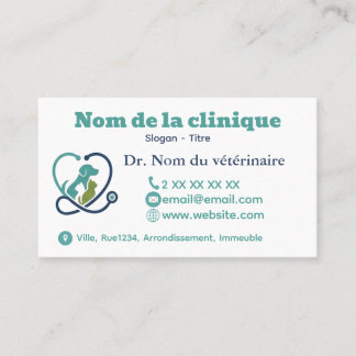 Modern Custom Veterinary Business Card