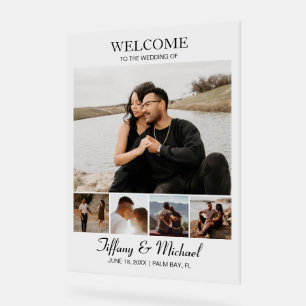 Modern Custom Wedding Photos Acrylic Sign