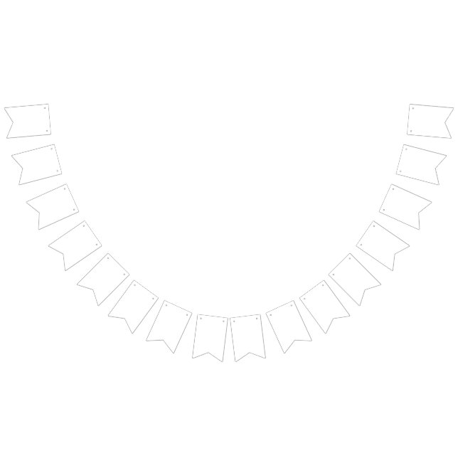 Modern Custom white simple Design Add Photo /Text Bunting (All)