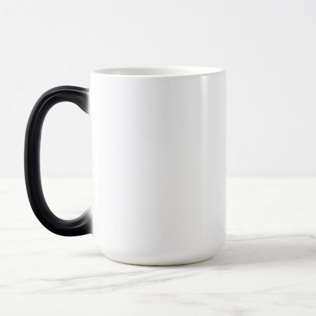 Modern Custom white simple Design Add Photo /Text Magic Mug (Left)