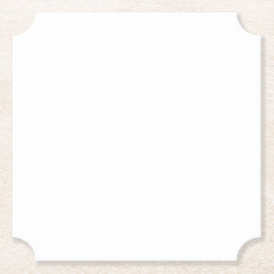Modern Custom white simple Design Add Photo /Text Paper Coaster