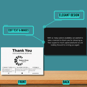 Modern Customer Thank You Business Card