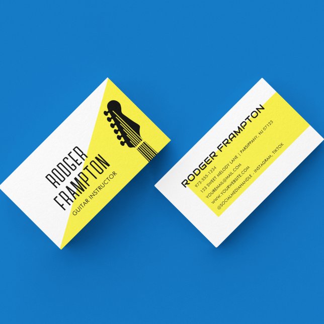 Modern Customisable Electric Guitar  Business Card (Creator Uploaded)