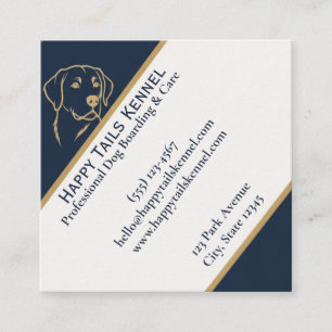 Modern Customisable Kennel Professional Square Business Card