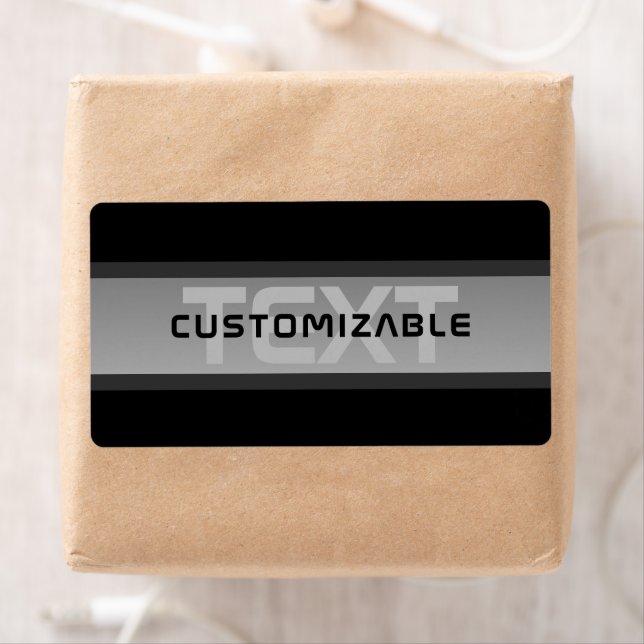 Modern Customisable Layered Text | Black & Grey (Insitu)