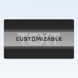 Modern Customisable Layered Text Black & Grey