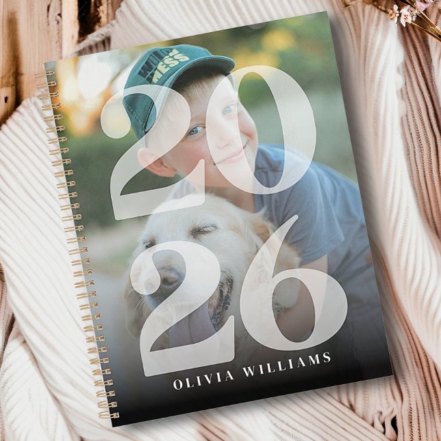 Modern Customise Photo 2026 | White Overlay  Planner (Creator Uploaded)