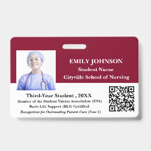 Modern Customise Student Nurse ID Badge