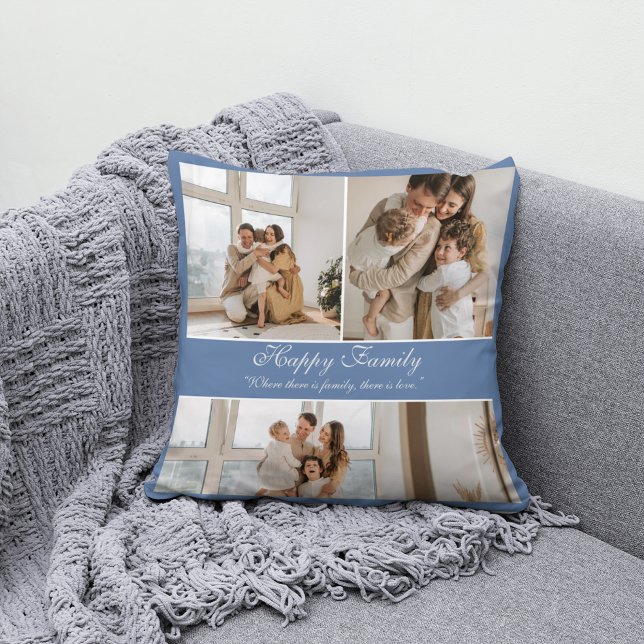 Modern Customised Happy Family Collage  Cushion (Creator Uploaded)
