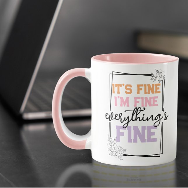Modern Customised Typography Quote Colourful Fonts Mug (personalized coffee mug)