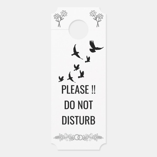 Modern Customize  Do Not Disturb Door Hanger (Front)