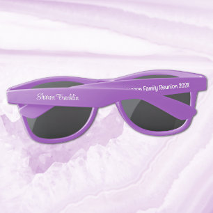 Modern Customized Family Reunion Purple Plastic Sunglasses