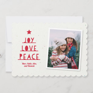 Modern Cut Flecked Holiday Card