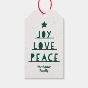 Modern Cut Green Gift Tag