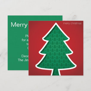 Modern cut out tree invitation
