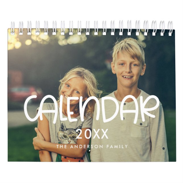 Modern cute 2026 photo calendar (Cover)