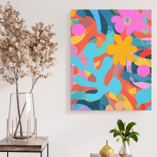 Modern cute Abstract colourful Artistic Canvas Print