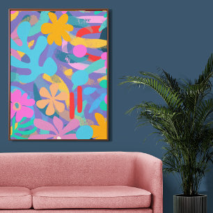 Modern cute Abstract colourful Artistic Canvas Print