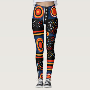 Modern Cute African Print  Leggings