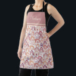 Modern Cute Assorted Pink Rainbow Calligraphy Apron<br><div class="desc">Modern Cute Assorted Pink Rainbow Calligraphy Personalised Apron. Perfect gift for girl friends,  mum,  grandma and cook enthusiasts.</div>