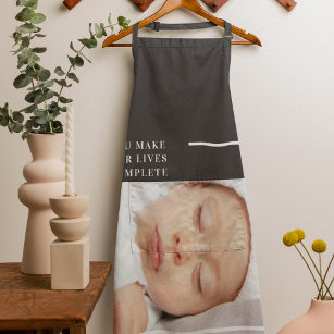 Modern Cute Baby Photo   Beauty Quote Apron
