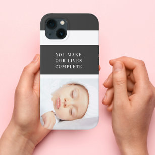 Modern Cute Baby Photo   Beauty Quote iPhone 13 Case