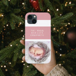 Modern Cute Baby Photo | Pink & White | Quote  iPhone 13 Case<br><div class="desc">Introducing our delightful Modern Cute Baby Photo Pink & White Quote on a charming pink background! This adorable product is perfect for celebrating the joy and love your little one brings into your life. Whether you're looking for a heartwarming keepsake or a thoughtful gift, this design is just what you...</div>