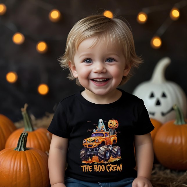 Modern Cute Boo Crew Family Matching Halloween Baby T-Shirt (Creator Uploaded)