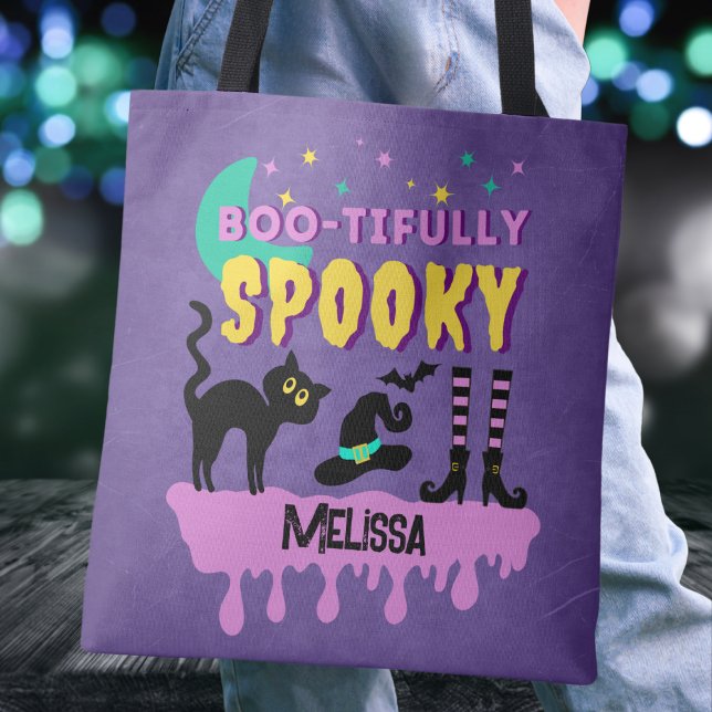 Modern Cute Boo-tifully Spooky Tote Bag (Creator Uploaded)