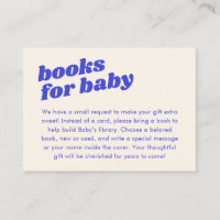 Modern Cute Bright Blue Baby Shower Books