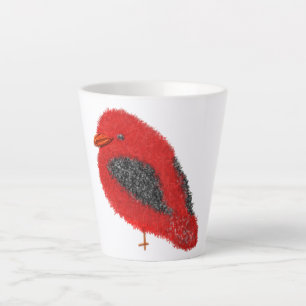 Modern cute cardinal Christmas Latte Mug