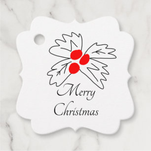MODERN CUTE CHRISTMAS BELLS PARTY GIFT TAGS