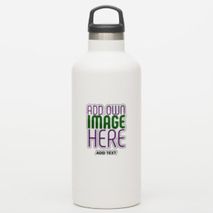 MODERN CUTE CLEAR IMAGE TEXT TEMPLATE WATERBOTTLE