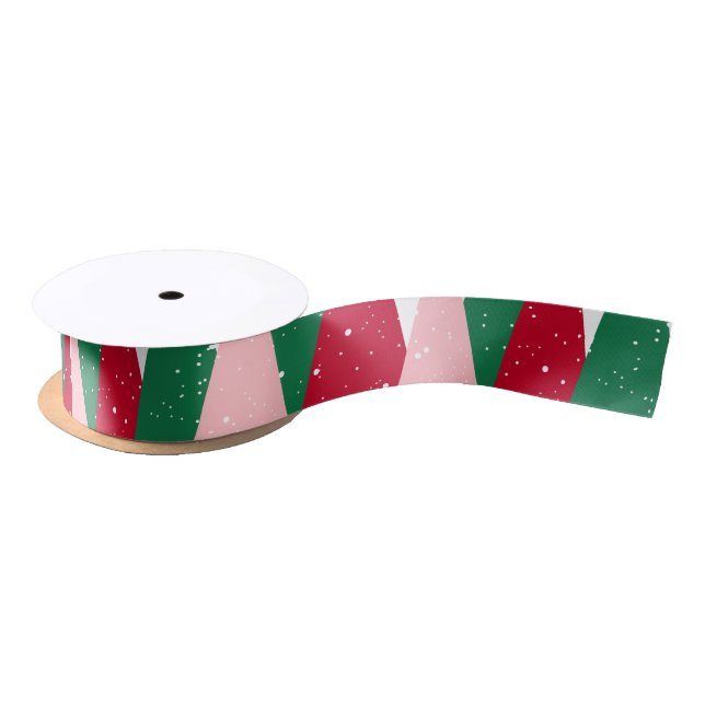 Modern Cute Colourful Christmas Satin Ribbon (Spool)