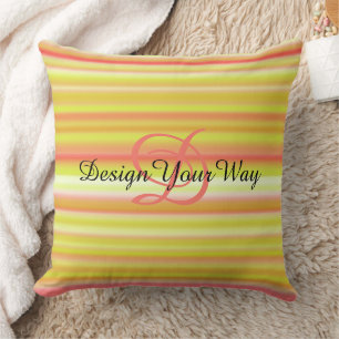 modern cute Colourful Rainbow stripes pattern Cushion