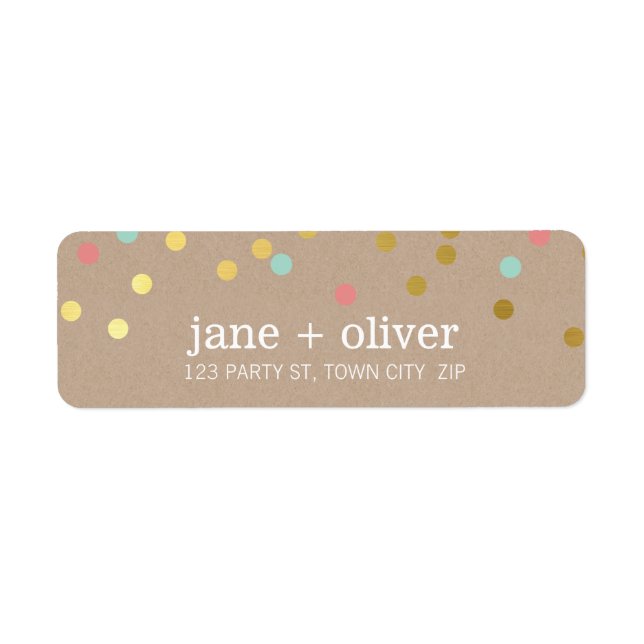 MODERN cute confetti spots gold mint coral kraft (Front)