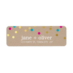 MODERN cute confetti spots gold pink aqua kraft