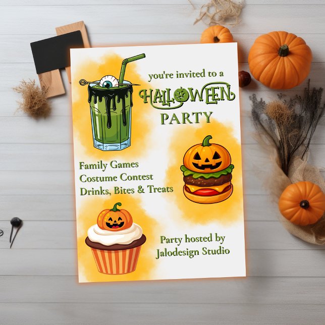 Modern Cute Corporate Halloween Party Invitation (Creator Uploaded)