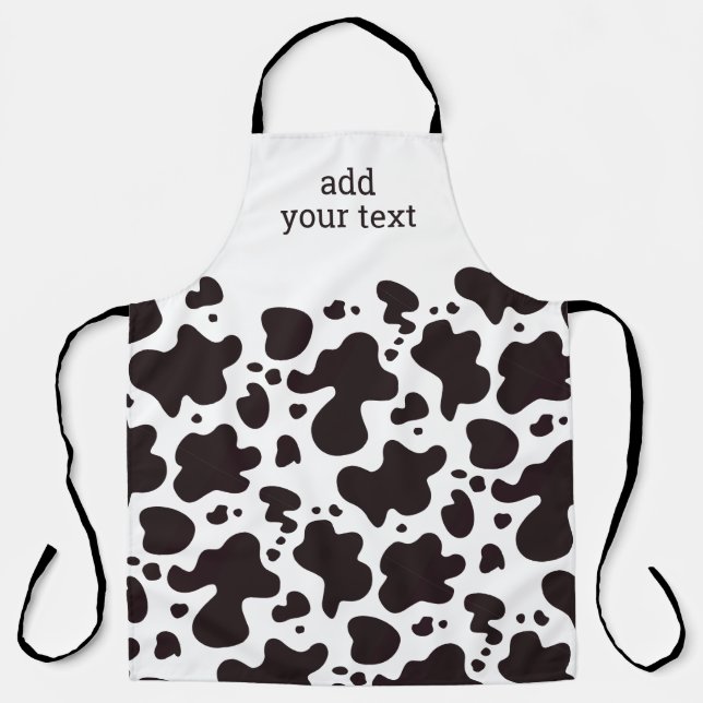 Modern Cute Cow Animal Pattern Apron (Front)