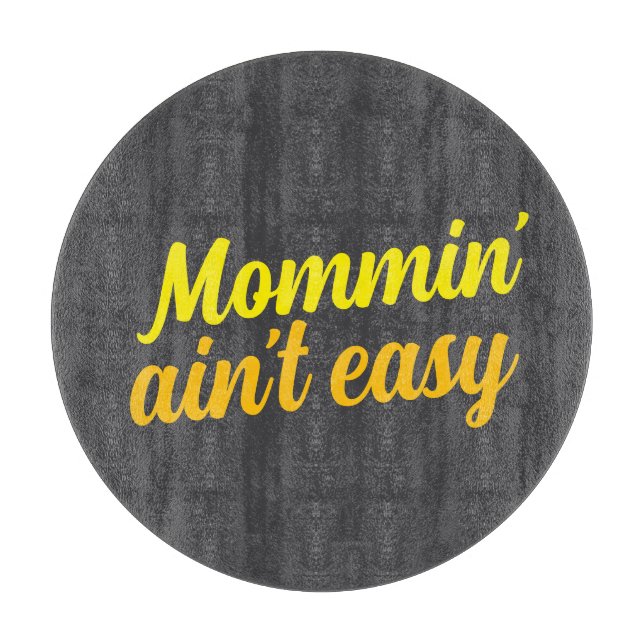Modern Cute Custom Mothers Day Text Yellow Orange Cutting Board (Front)
