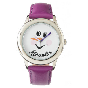 Modern Cute Custom Snowman face  Watch