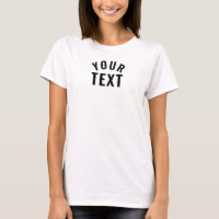 Modern Cute Custom Text Template Womens White