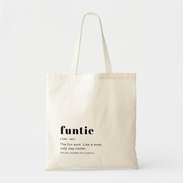 Modern Cute Definition Funtie Tote Bag (Front)