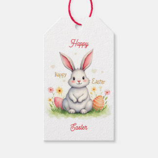 Modern Cute Easter Bunny And Eggs Collection Gift Tags